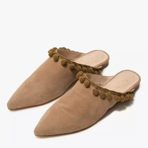 Anthropologie RAYE Jasmine Sand Suede Slid…